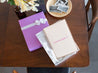 purple tummytape gift box with bow